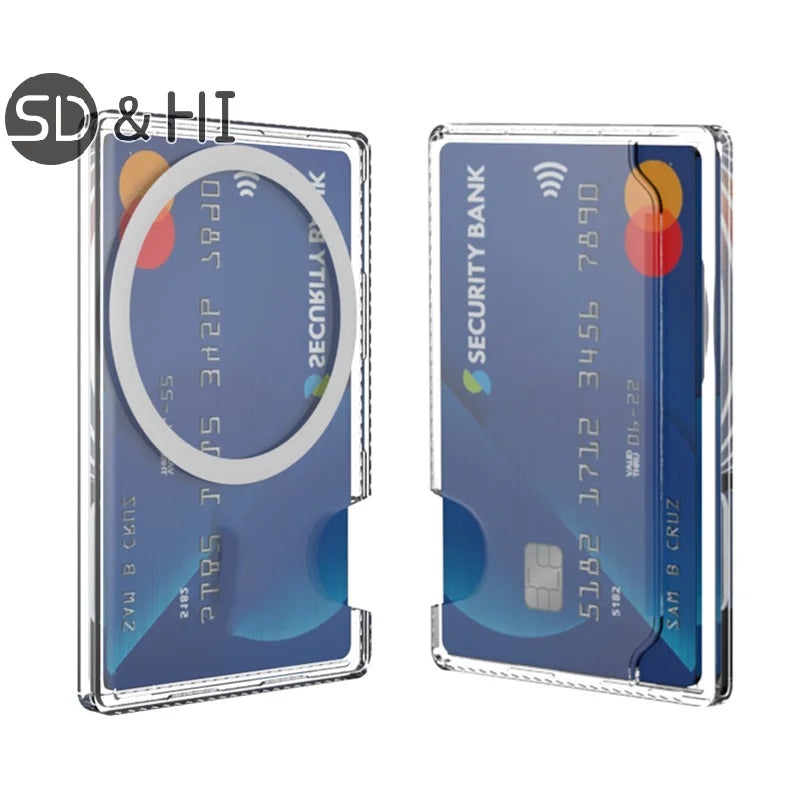 Magnetic Clear Wallet Card Holder