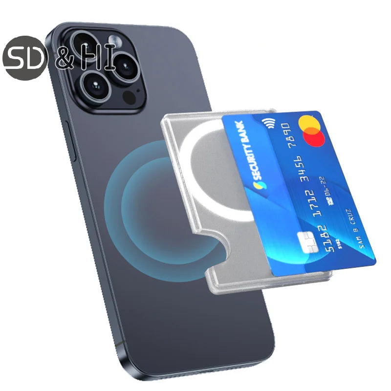 Magnetic Clear Wallet Card Holder